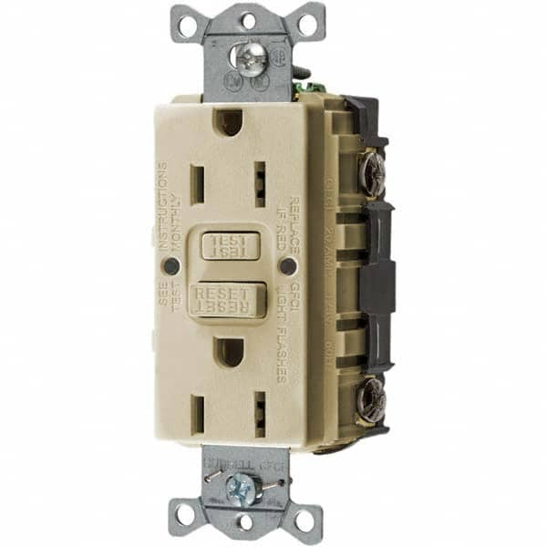 Bryant Electric - GFCI Receptacles Grade: Commercial Color: Ivory - Eagle Tool & Supply