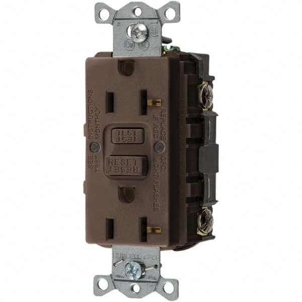 Bryant Electric - GFCI Receptacles Grade: Commercial Color: Brown - Eagle Tool & Supply