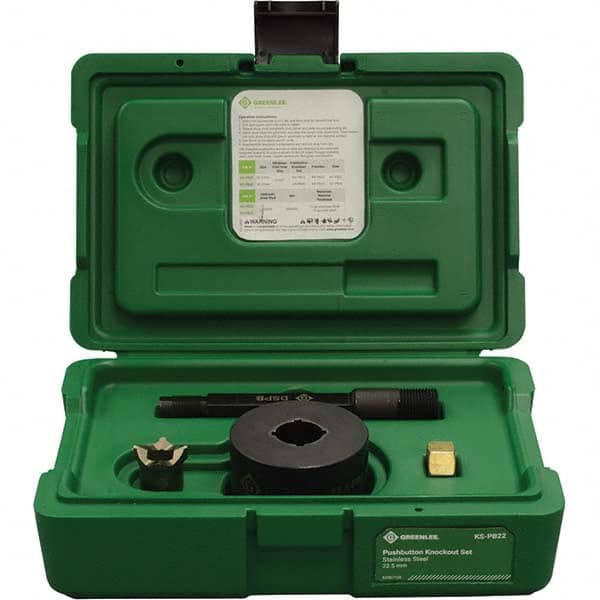 Greenlee - Punch & Driver Kits Tool Type: Knockout Set Punch Shape: Round - Eagle Tool & Supply