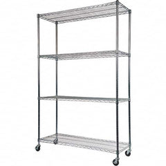 ALERA - 2,400 Lb Capacity 4 Shelf Wire Shelving - Starter Unit - Eagle Tool & Supply