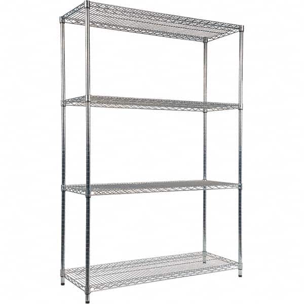 ALERA - 5,000 Lb Capacity 4 Shelf Wire Shelving - Starter Unit - Eagle Tool & Supply