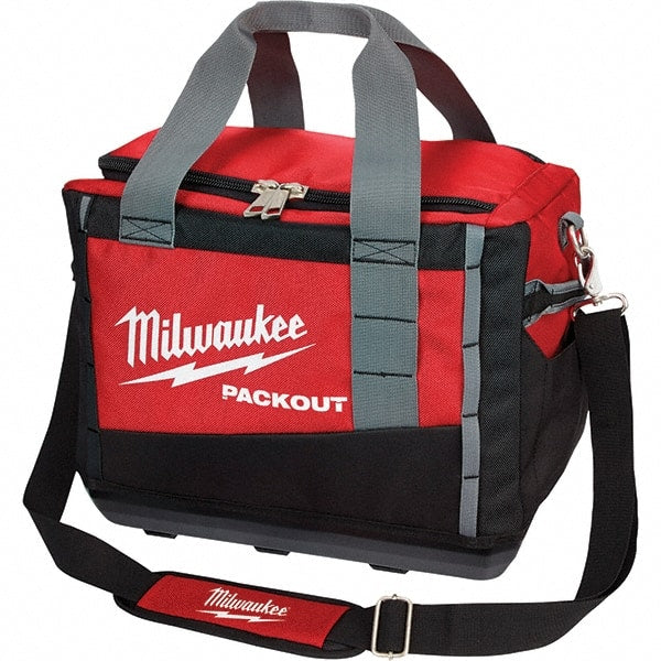 Milwaukee Tool - PACKOUT 3 Pocket, Ballistic Polyester, Red/Black Tool Bag - Eagle Tool & Supply