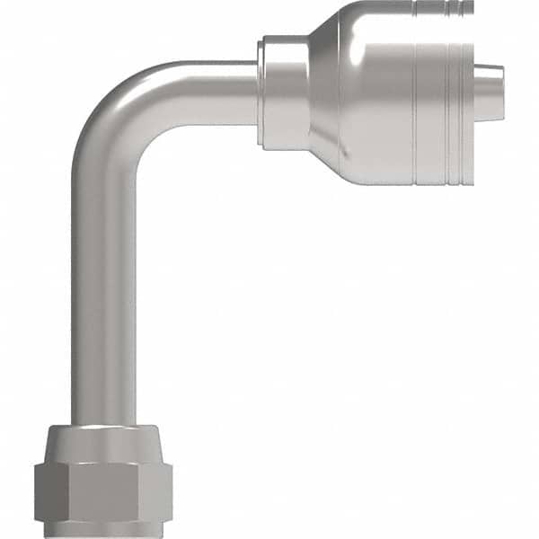Eaton - Hydraulic Hose Fittings & Couplings Type: Female JIC Swivel 90 Degree Elbow Long Drop Fitting Hose Diameter: 9/16 (Inch) - Eagle Tool & Supply