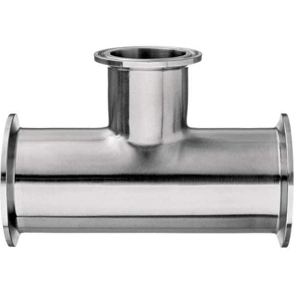 Value Collection - Sanitary Stainless Steel Pipe Fittings Type: Tee Style: Quick-Clamp - Eagle Tool & Supply