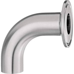 Value Collection - Sanitary Stainless Steel Pipe Fittings Type: 90 Elbow Adapter Style: Quick-Clamp to Butt Weld - Eagle Tool & Supply