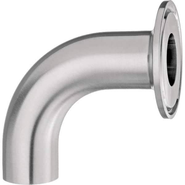 Value Collection - Sanitary Stainless Steel Pipe Fittings Type: 90 Elbow Adapter Style: Quick-Clamp to Butt Weld - Eagle Tool & Supply