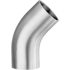 Value Collection - Sanitary Stainless Steel Pipe Fittings Type: 45 Elbow Style: Butt Weld - Eagle Tool & Supply