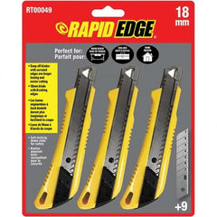 Rapid Edge - Utility Knives, Snap Blades & Box Cutters Type: Snap Knife Blade Type: Snap - Eagle Tool & Supply