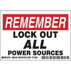 Brady - Safety & Facility Labels Message Type: Accident Prevention Header: REMEMBER - Eagle Tool & Supply
