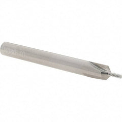 Scientific Cutting Tools - #4-40 Thread, 1/4" Shank Diam, Bright Coating, Solid Carbide Straight Flute Thread Mill - 3 Flutes, 2-1/2" OAL, #4 Min Noml Diameter - Eagle Tool & Supply