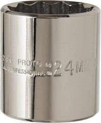 Proto - 3/8" Drive, Standard Hand Socket - 12 Points, 2-3/4" OAL, Chrome Finish - Eagle Tool & Supply