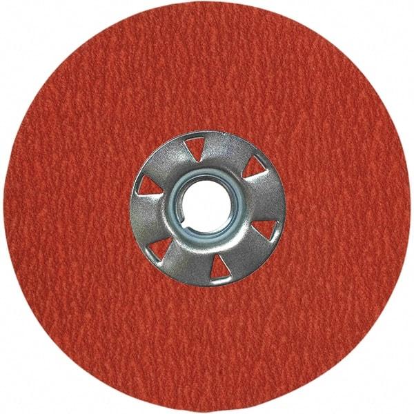 VSM - 5" Diam 7/8" Hole 50 Grit Fiber Disc - Coarse Grade, Ceramic, 12,000 Max RPM, Series XF885 - Eagle Tool & Supply