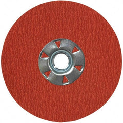VSM - 5" Diam 7/8" Hole 36 Grit Fiber Disc - Very Coarse Grade, Ceramic, 12,000 Max RPM, Series XF885 - Eagle Tool & Supply