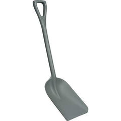 Remco - 14" High x 11" Wide Square Plastic Shovel - 38" Long Plastic D-Grip Handle, No Step - Eagle Tool & Supply