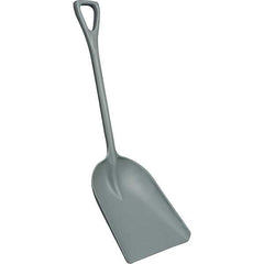 Remco - 17" High x 14" Wide Square Plastic Shovel - 42" Long Plastic D-Grip Handle, No Step - Eagle Tool & Supply