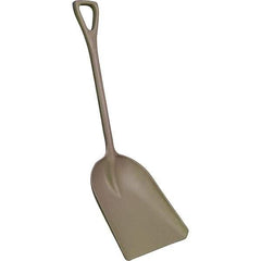 Remco - 17" High x 14" Wide Square Plastic Shovel - 42" Long Plastic D-Grip Handle, No Step - Eagle Tool & Supply