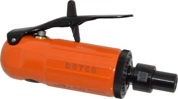 Dotco - 1/4" Collet, Straight Handle, Air Straight Die Grinder - 30,000 RPM, Front Exhaust, 16 CFM, 0.3 hp, 90 psi, 1/4" Inlet - Eagle Tool & Supply