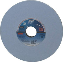 Norton - 7" Diam x 1-1/4" Hole x 1/2" Thick, J Hardness, 100 Grit Surface Grinding Wheel - Ceramic, Type 1, Fine Grade, 3,600 Max RPM, Vitrified Bond, No Recess - Eagle Tool & Supply