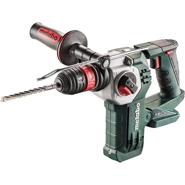 Metabo - 18 Volt 1" SDS-Plus Keyless Chuck Cordless Rotary Hammer - 4500 BPM, 1200 RPM, Reversible, D-Handle - Eagle Tool & Supply