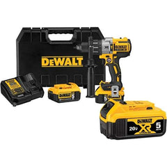 DeWALT - 20 Volt 1/2" Keyless Chuck Cordless Hammer Drill - 0 to 38,250 BPM, 0 to 2,000 RPM, Reversible - Eagle Tool & Supply