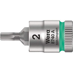 Wera - 1/4" Drive, 3/32" Hex Bit Socket - 3-3/4" OAL - Eagle Tool & Supply