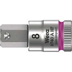 Wera - 1/4" Drive, 3/16" Hex Bit Socket - 3-3/4" OAL - Eagle Tool & Supply