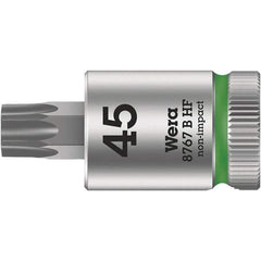 Wera - 3/8" Drive, T10 Torx Bit Socket - 1-3/8" OAL - Eagle Tool & Supply