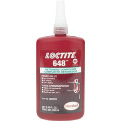 Loctite - 250 mL, Red, High Strength Retaining Compound - Series 648 - Eagle Tool & Supply