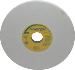Norton - 8" Diam x 1-1/4" Hole x 1/2" Thick, K Hardness, 100 Grit Surface Grinding Wheel - Aluminum Oxide, Type 1, Fine Grade, 3,600 Max RPM, Vitrified Bond, No Recess - Eagle Tool & Supply