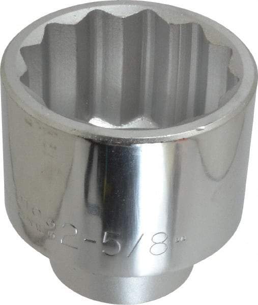 Proto - 2-5/8", 1" Drive, Standard Hand Socket - 12 Points, 4-1/8" OAL - Eagle Tool & Supply