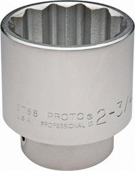 Proto - 2-3/4", 1" Drive, Standard Hand Socket - 12 Points, 4-7/16" OAL - Eagle Tool & Supply