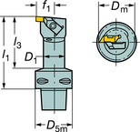 C5-CTLHOR-22090-3 Capto® and SL Turning Holder - Eagle Tool & Supply