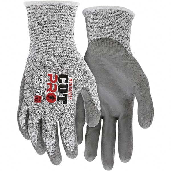 MCR Safety - Size XL, ANSI Cut Lvl A3, Puncture Lvl 4, Abrasion Lvl 4, Polyurethane Coated Cut & Puncture Resistant Gloves - Eagle Tool & Supply