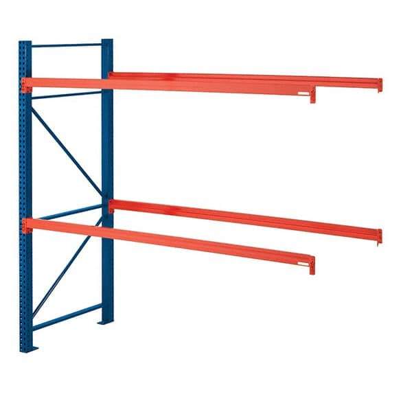 Steel King - 2 Shelf Add-On Box Formed Closed Steel Shelving - 22,780 Lb Capacity, 120" Wide x 96" High x 42" Deep, Powder Coat Blue - Eagle Tool & Supply