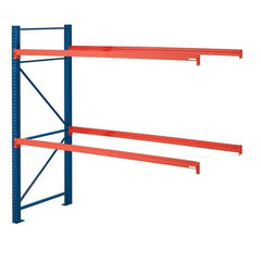 Steel King - 2 Shelf Add-On Box Formed Closed Steel Shelving - 22,780 Lb Capacity, 96" Wide x 96" High x 42" Deep, Powder Coat Blue - Eagle Tool & Supply