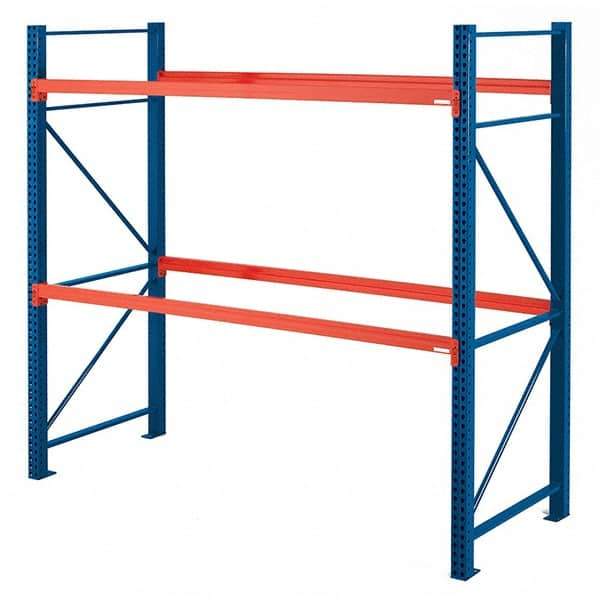Steel King - 2 Shelf Starter Box Formed Closed Steel Shelving - 22,780 Lb Capacity, 96" Wide x 96" High x 42" Deep, Powder Coat Blue - Eagle Tool & Supply