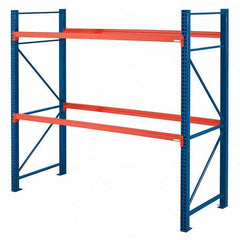 Steel King - 2 Shelf Starter Box Formed Closed Steel Shelving - 22,780 Lb Capacity, 96" Wide x 96" High x 42" Deep, Powder Coat Blue - Eagle Tool & Supply