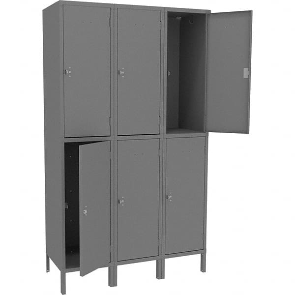 Tennsco - 6 Door, 2 Tier, Welded Locker - Eagle Tool & Supply