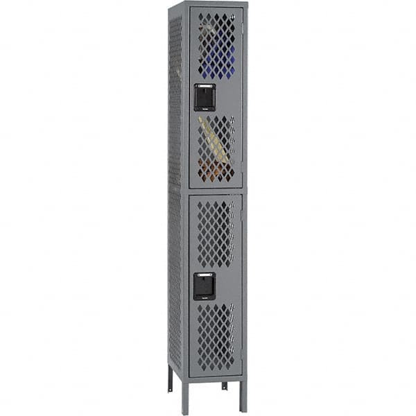 Tennsco - 2 Door, 2 Tier, Welded Locker - Eagle Tool & Supply