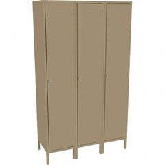 Tennsco - 3 Door, 1 Tier, Welded Locker - Eagle Tool & Supply