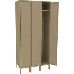 Tennsco - 3 Door, 1 Tier, Welded Locker - Eagle Tool & Supply