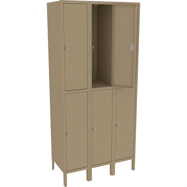 Tennsco - 6 Door, 2 Tier, Welded Locker - Eagle Tool & Supply