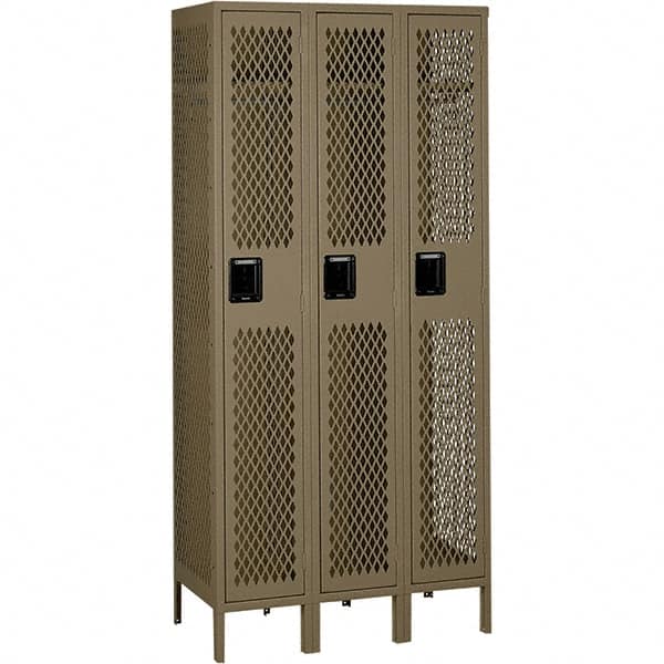 Tennsco - 3 Door, 1 Tier, Welded Locker - Eagle Tool & Supply