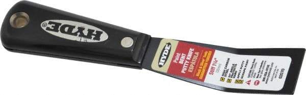 Hyde Tools - 1-1/4" Wide Steel Putty Knife - Stiff, Nylon Handle, 7.6" OAL - Eagle Tool & Supply