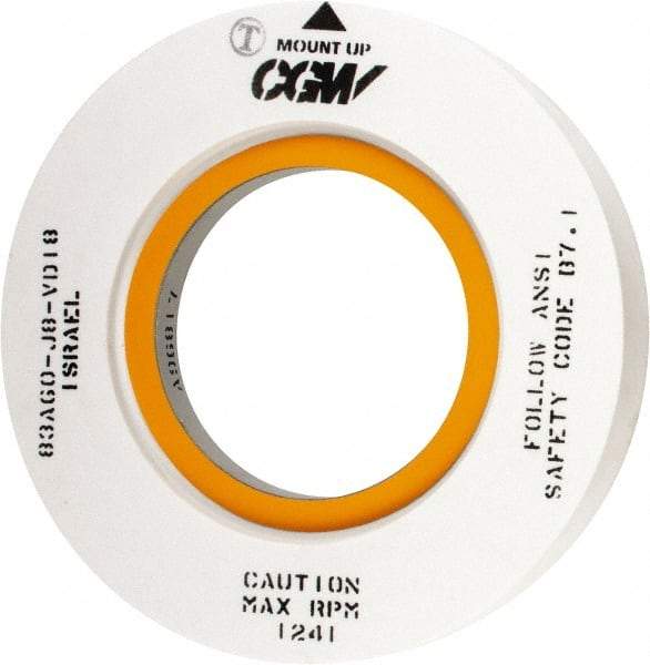 Camel Grinding Wheels - 20" Diam x 10" Hole x 3" Wide Centerless & Cylindrical Grinding Wheel - 60 Grit, Aluminum Oxide, Type 7, Medium Grade, Vitrified Bond, Two Side Recess - Eagle Tool & Supply