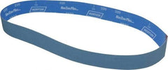 Norton - 2" Wide x 48" OAL, 220 Grit, Zirconia Alumina Abrasive Belt - Zirconia Alumina, Very Fine, Coated, X Weighted Cloth Backing, Series R823 - Eagle Tool & Supply