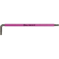 Wera - T8 Torx Key - L-Key Color Coded Cushion Grip Handle, Black Oxide Finish, 90mm OAL - Eagle Tool & Supply