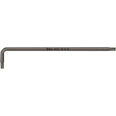 Wera - T8 Torx Key - L-Key Long Arm Handle, Black Oxide Finish, 90mm OAL - Eagle Tool & Supply