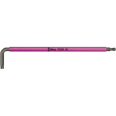 Wera - T27 Torx Key - L-Key Color Coded Cushion Grip Handle, Black Oxide Finish, 172mm OAL - Eagle Tool & Supply