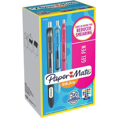 Paper Mate - Pens & Pencils Type: Retractable Gel Color: Blue; Black; Red; Green; Lime; Bright Blue; Slate Blue; Berry; Purple; Pink; Cocoa; Yellow; Teal; Orange - Eagle Tool & Supply